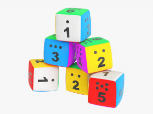 Baby Cubes Soft With Numbers 01 Modèle 3D