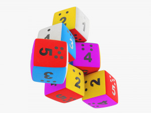 Baby Cubes Soft With Numbers 01 3D Model