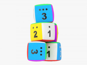 Baby Cubes Soft With Numbers 01 3D Model