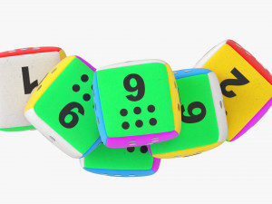 Baby Cubes Soft With Numbers 01 3D Model
