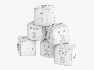 Baby Cubes Soft With Numbers 01 3D Model