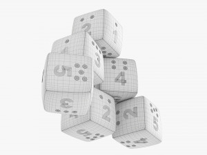 Baby Cubes Soft With Numbers 01 3D Model