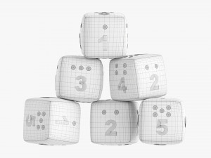 Baby Cubes Soft With Numbers 01 3D Model