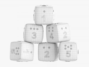 Baby Cubes Soft With Numbers 01 3D Model