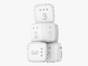 Baby Cubes Soft With Numbers 01 3D Model