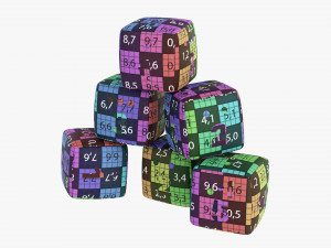 Baby Cubes Soft With Numbers 01 3D Model