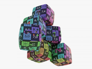 Baby Cubes Soft With Numbers 01 3D Model