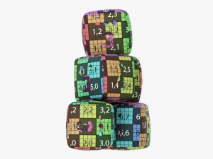 Baby Cubes Soft With Numbers 01 3D Model