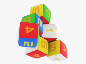Baby Cubes Soft With Numbers 02 Model 3D