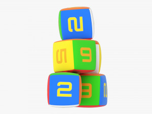 Baby Cubes Soft With Numbers 02 Model 3D