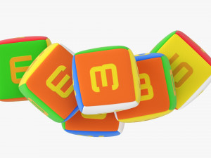 Baby Cubes Soft With Numbers 02 Model 3D