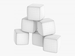 Baby Cubes Soft With Numbers 02 Model 3D