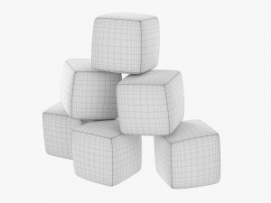 Baby Cubes Soft With Numbers 02 Model 3D