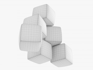 Baby Cubes Soft With Numbers 02 Model 3D