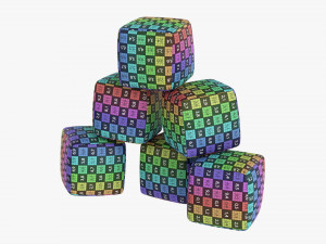 Baby Cubes Soft With Numbers 02 Model 3D