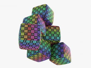 Baby Cubes Soft With Numbers 02 Model 3D