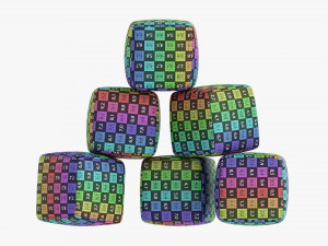 Baby Cubes Soft With Numbers 02 Model 3D