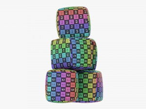 Baby Cubes Soft With Numbers 02 Model 3D