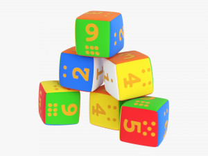 Baby Cubes Soft With Numbers 03 3D Model