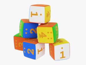Baby Cubes Soft With Numbers 03 3D-Modell