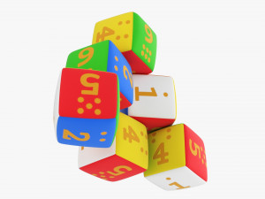 Baby Cubes Soft With Numbers 03 3D-Modell