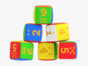 Baby Cubes Soft With Numbers 03 3D-Modell