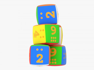 Baby Cubes Soft With Numbers 03 3D-Modell