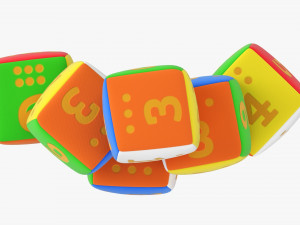 Baby Cubes Soft With Numbers 03 3D-Modell