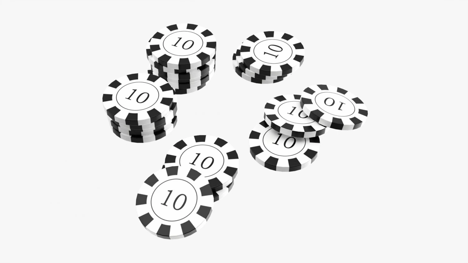 Pilhas de fichas de cassino 01 Modelo 3D .c4d .max .obj .3ds .fbx .stl .blend 