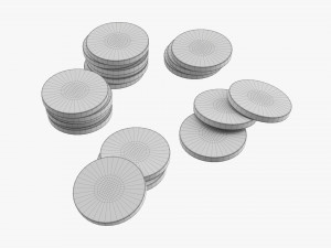Casino Chip Stacks 01 3D Модель