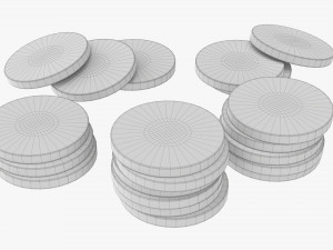 Casino Chip Stacks 01 3D Модель