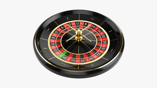 Casino Roulette Wheel 02 3D Model .c4d .max .obj .3ds .fbx .stl .blend 