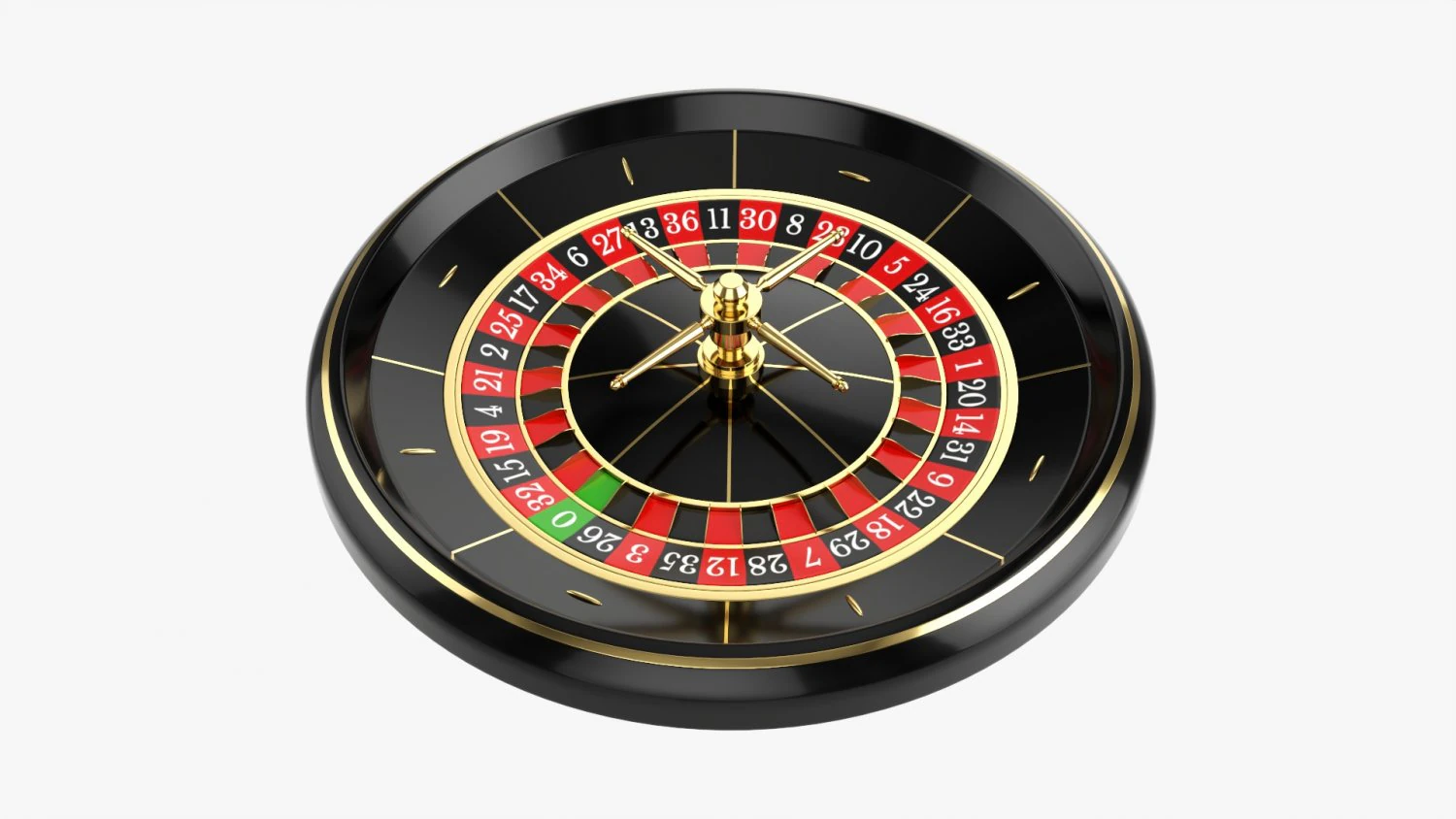 Casino Roulette Wheel 02 3D Model .c4d .max .obj .3ds .fbx .stl .blend