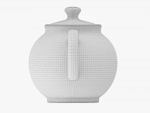 Ceramic Teapot 01 3D Model