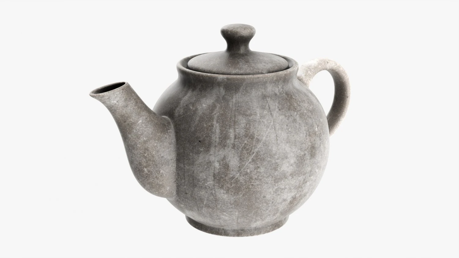 Ceramic Teapot 02 3D Model .c4d .max .obj .3ds .fbx .stl .blend