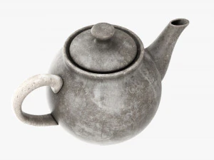 Ceramic Teapot 02 3D Model
