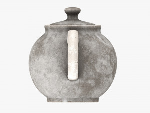 Ceramic Teapot 02 3D Model