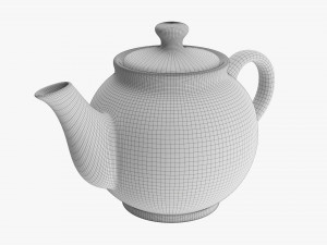 Ceramic Teapot 02 3D Model