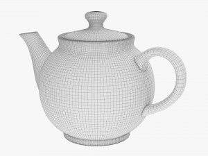 Ceramic Teapot 02 3D Model
