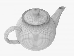 Ceramic Teapot 02 3D Model