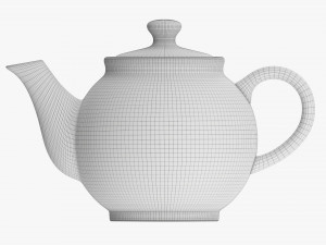 Ceramic Teapot 02 3D Model