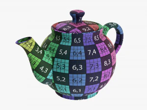 Ceramic Teapot 02 3D Model