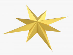 Christmas Gold Star 3D Model