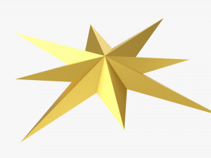 Christmas Gold Star 3D Model