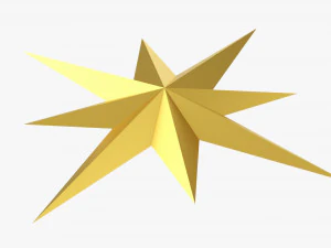Christmas Gold Star 3D Model