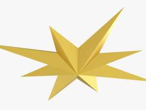 Christmas Gold Star 3D Model
