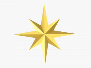 Christmas Gold Star 3D Model