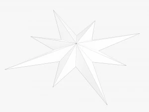 Christmas Gold Star 3D Model