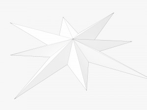 Christmas Gold Star 3D Model