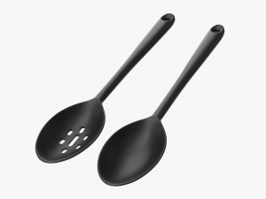 Cooking Spoon 2-Piece Set 3D Model